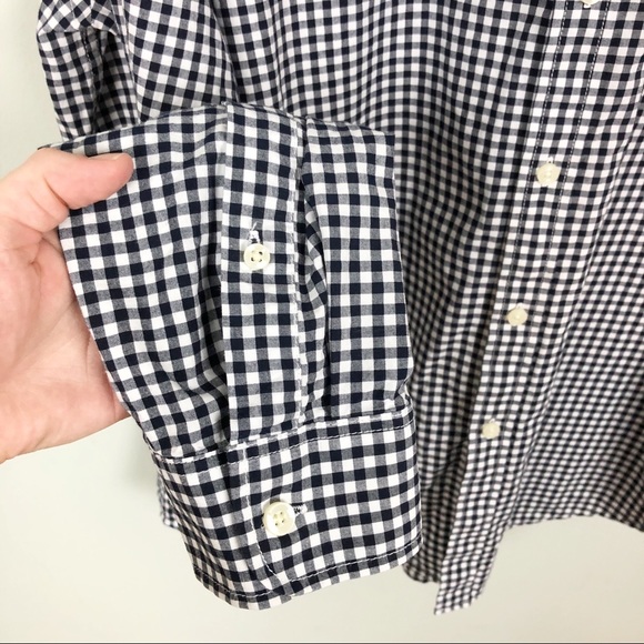 Merona | Black & White Gingham Print Button Down - Picture 4 of 7